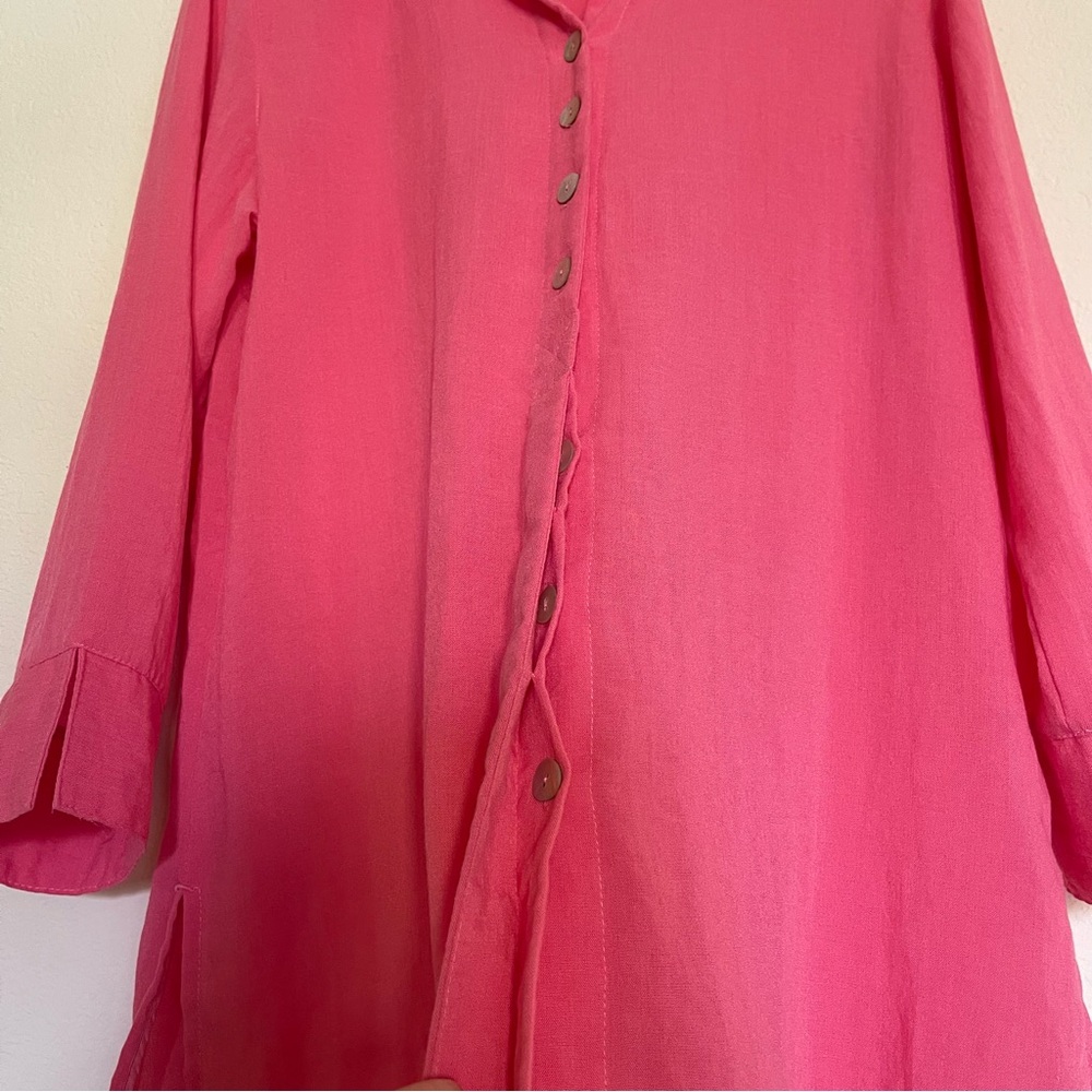 Fridaze Eleanor Linen Blouse Pink Size S - Picture 4 of 15